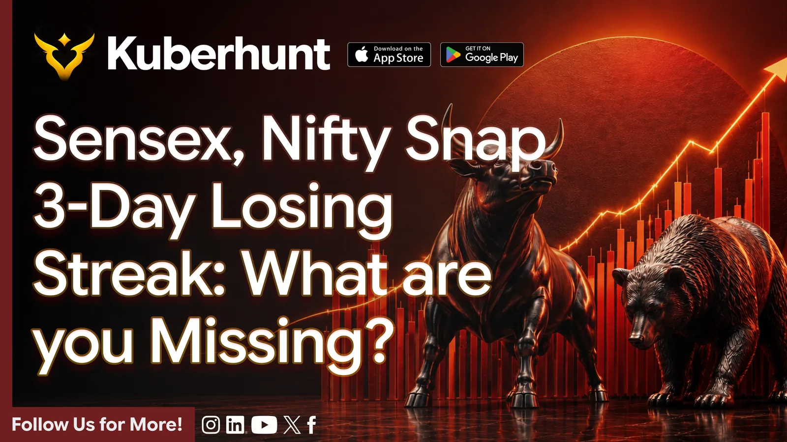 Sensex, Nifty Snap 3-Day Losing Streak on Bank Rally