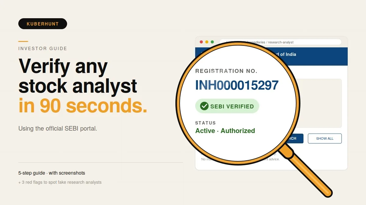 How to Verify a SEBI RA in Under 90 Seconds: The 2026 Investor's Guide